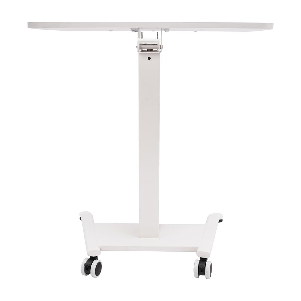 Adjustable Rolling Desk, Adjustable Podium Desk, Standing Lifting Desk Accommodate IPads, Books, Laptops for Home Offices White
