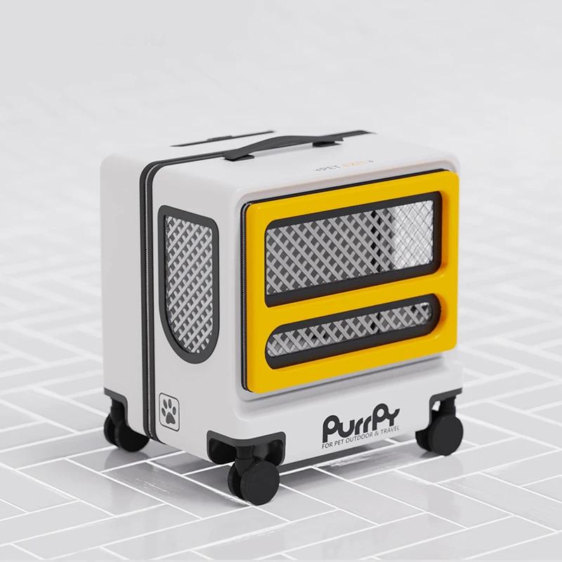 

Large Capacity Pet Luggage Box Breathable Cat Bag Adjustment Rod Silent Basket Shockproof Pet Stroller Pet Travel Carriy