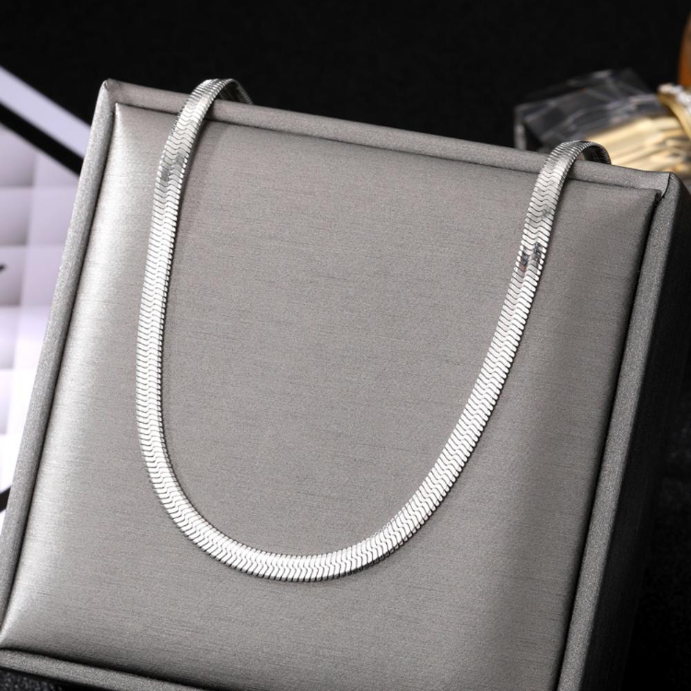 Цепочка из змеиной кости для девочек, модный подарок для вечеринки в ночном клубе, универсальное ювелирное ожерелье, женское элегантное очаровательное ожерелье-цепочка