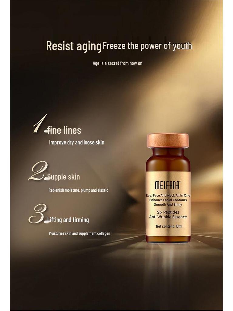 Hexapeptide Anti-Wrinkle Serum Set: Dark Circle Fading, Firming, Brightening, Hydrating Essence
