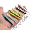Bullet Head Sinking Pencil Bait Long Casting Lure Fish Shape Hard Bait for Bass Pike Saltwater Freshwater Fishing with 3D Eyes and Sharp Hooks