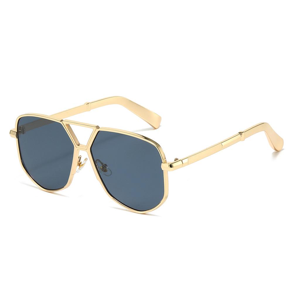 European and American fashion metal sunglasses new double beam pilot retro sunglasses sun protection and UV protection