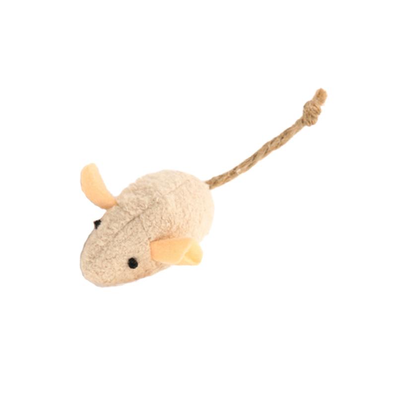 

plush mouse cat toy Anti bite cat scratch interactive mouse Pet training supplies cat plush mouse toy Catnip artificial fur cat жовтий