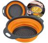 Collapsible Silicone Kitchen Strainer with Handles