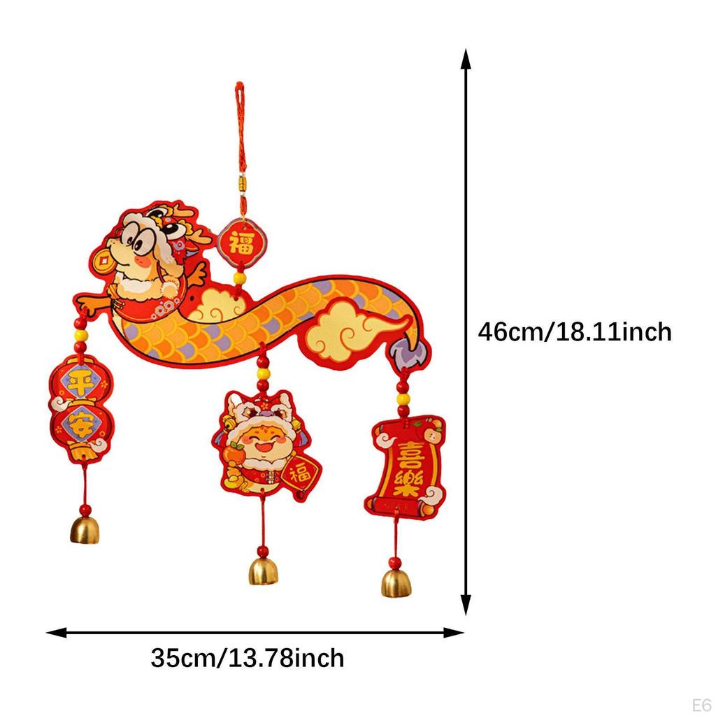 Cartoon Chinese Year Blessing Hanging Decoration Bell Pendant Lightweight Lunar
