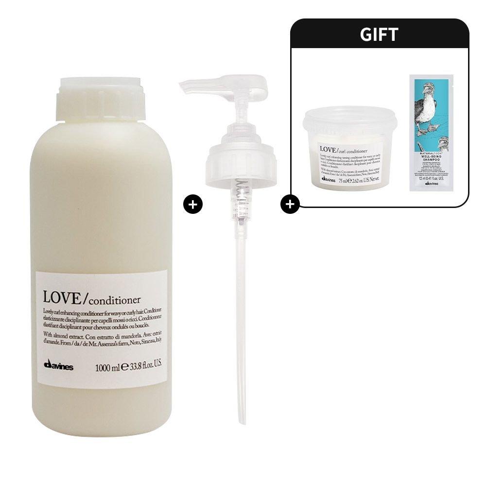 [Exclusive] Love Curl Conditioner 1000ml (+Love Curl Conditioner 75ml, Wellness Shampoo 12ml)