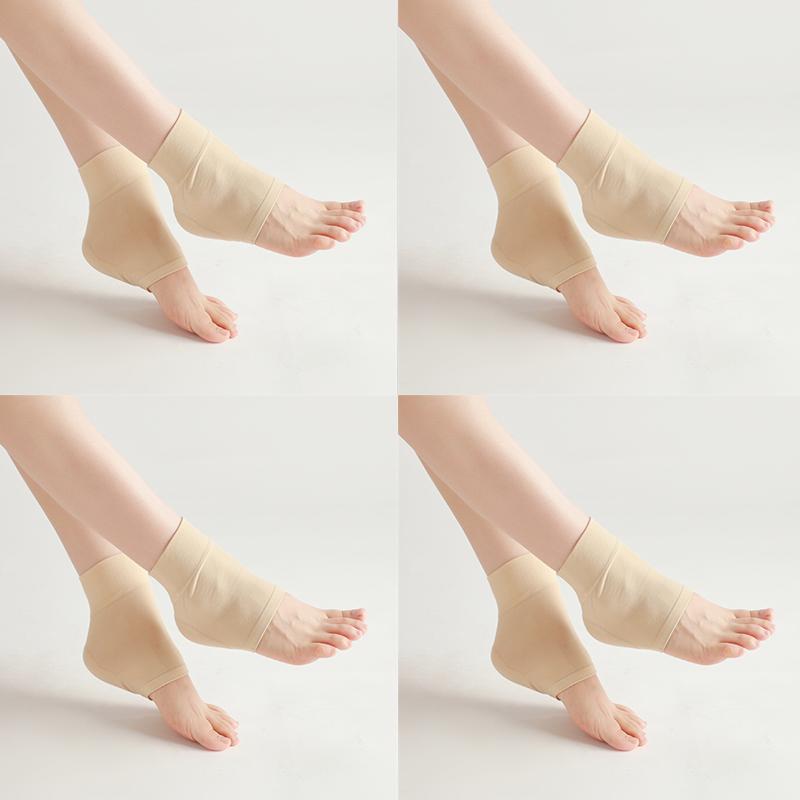 1/4Pairs Women's Silicone Anti-crack Heel Socks Foot Protector Moisturizing Unisex Socks