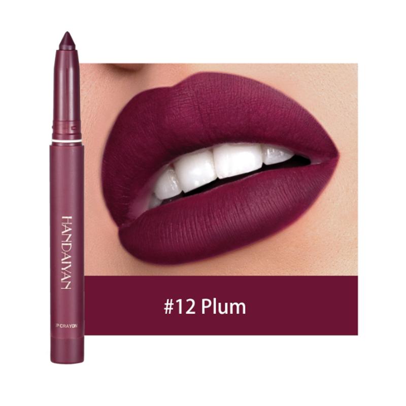 

12 цветов, увлажненная бархатная помада, шелковая помада для губ, инструмент для губной помады, красота, водонепроницаемый макияж, автоматический карандаш для губ, маскарадная подводка для губ