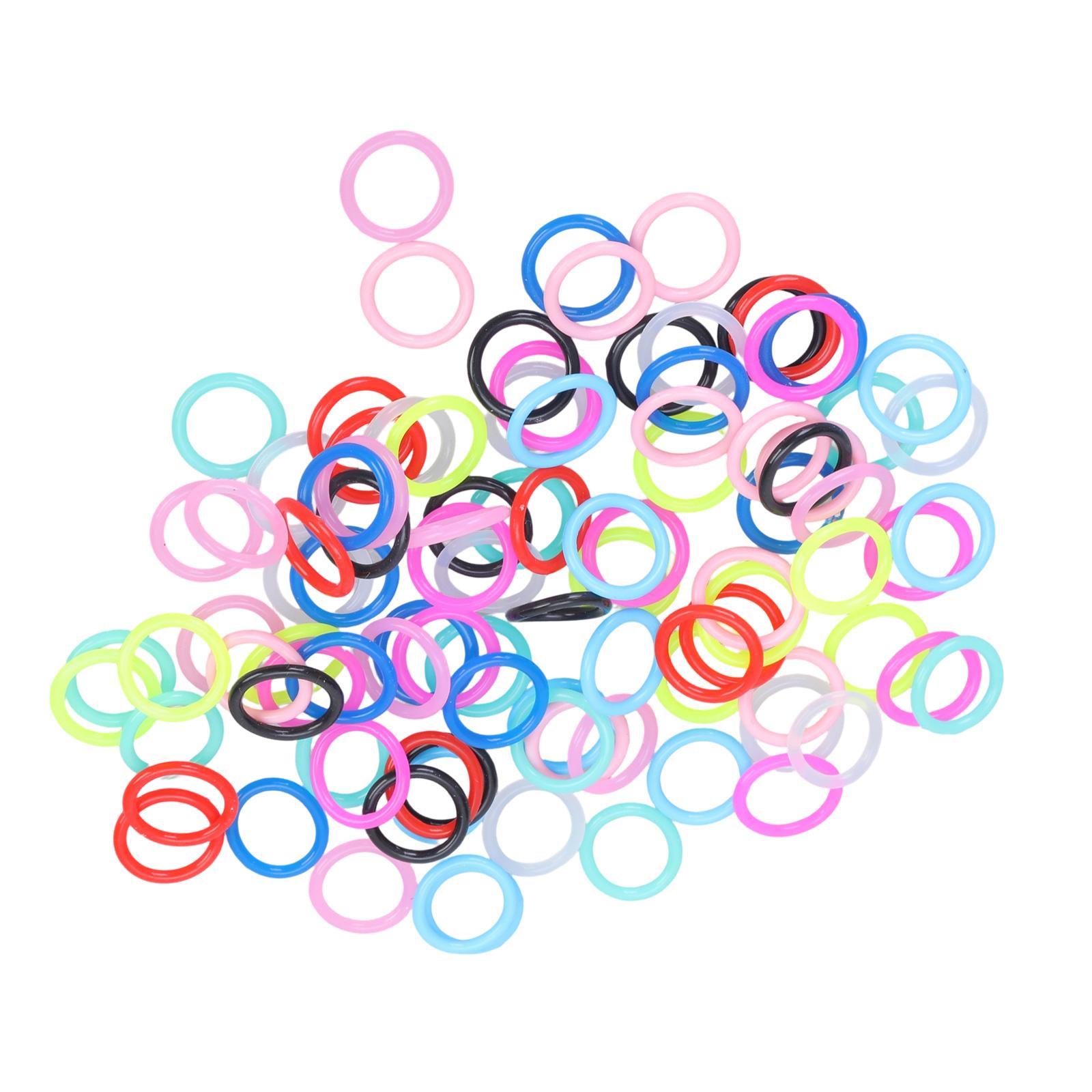 

100 шт. разноцветных тренировочных повязок для ног голубей для легкой идентификации и управления в гоночных мероприятиях 12MM