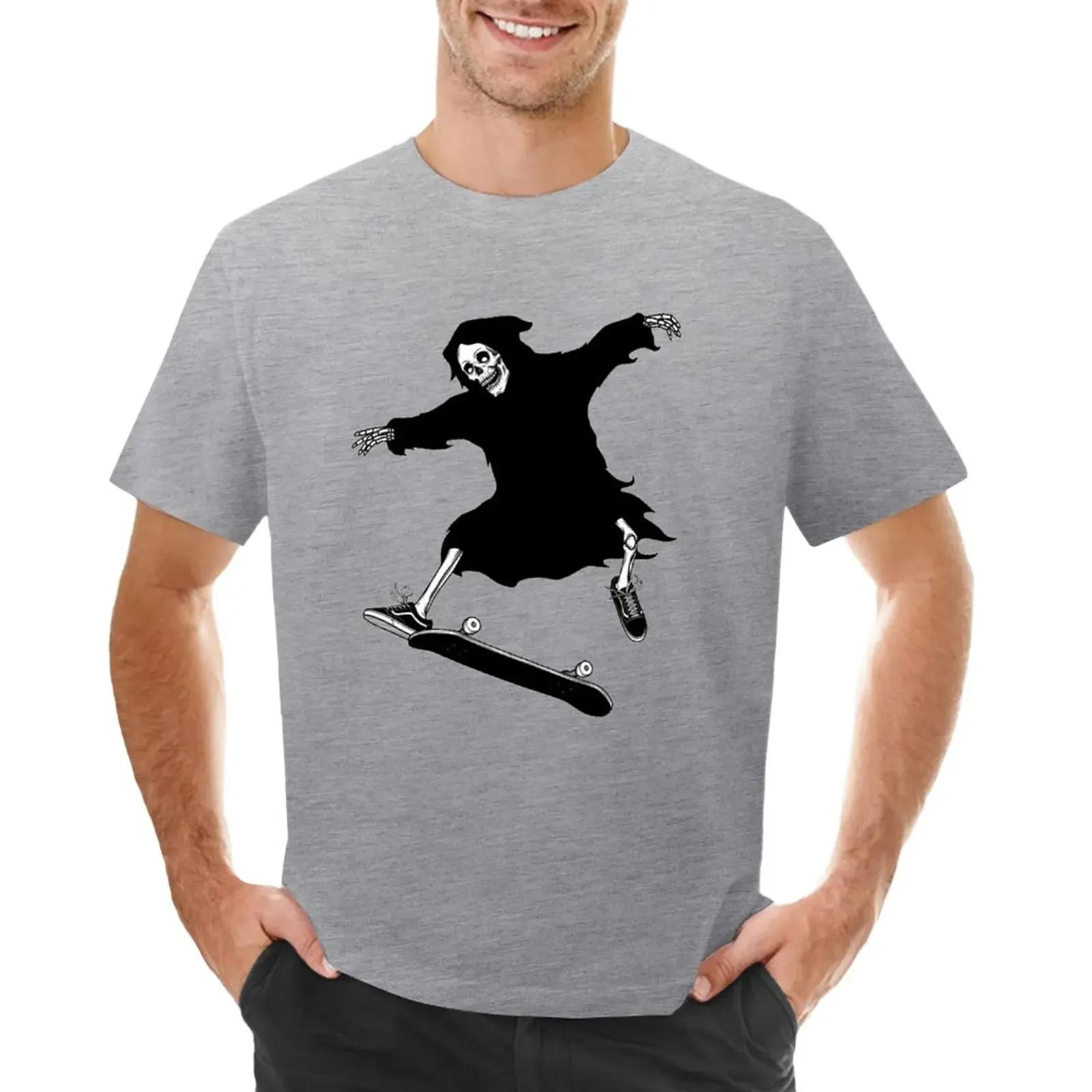 Grim Reaper Skateboarding TShirt sports fans oversized mens graphic tshirts hip hop S