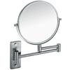 LED Wall-Mounted Telescopic Stainless Steel Makeup Mirror - Double-Sided, High-Definition, Magnifying for Bathrooms