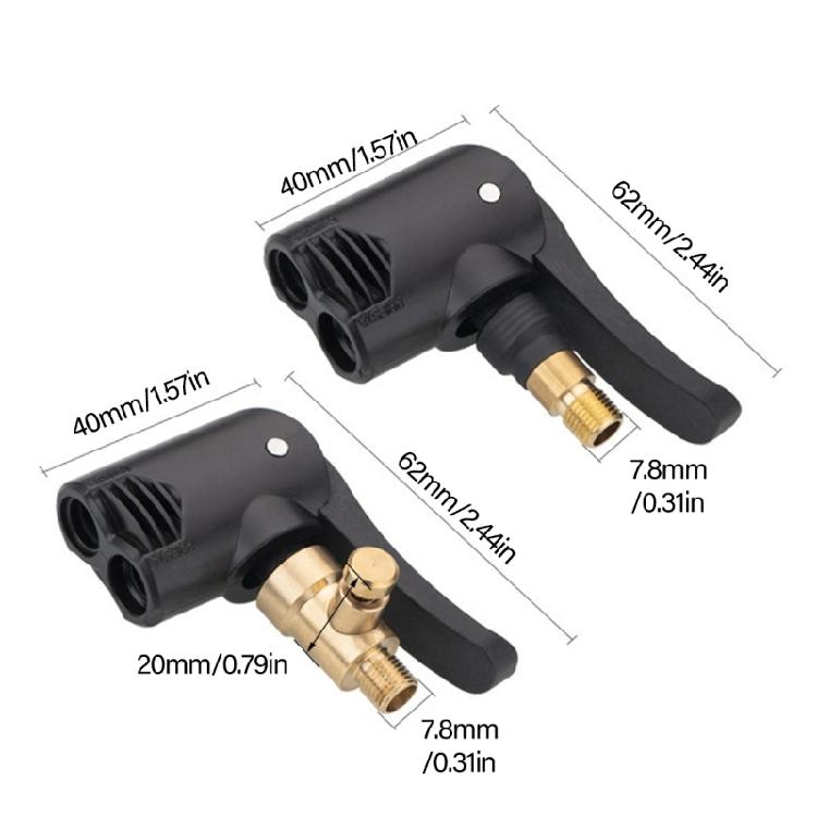High Performances Double Head Air Chuck Fit for Bike Tire Inflators with Quick Connection Compatibility Fast Inflation