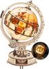 Robotime 3D Wooden Puzzle, DIY Model Kit with USB Glowing Globe Night Light, Wooden Craft Kit for Adults, Home Decor, Unique Gift, ST003