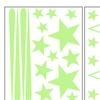 Waterproof Wall Stickers Self-Adhesive PVC Scratch-Resistant Wall Decals Removable Glow in The Dark Wall Stickers for Bathroom Living Room Bedroom