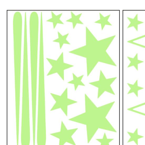Waterproof Wall Stickers Self-Adhesive PVC Scratch-Resistant Wall Decals Removable Glow in The Dark Wall Stickers for Bathroom Living Room Bedroom