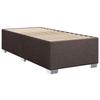 Box Spring Bed with Mattress Dark Brown 90 x 190 cm Fabric