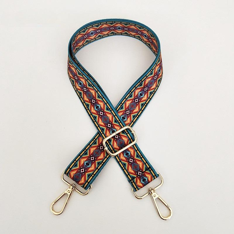 New Ethnic Style Series Women's Bag Shoulder Strap Accessories Adjustable Wide Shoulder Strap Color Bag Versatile Webbing