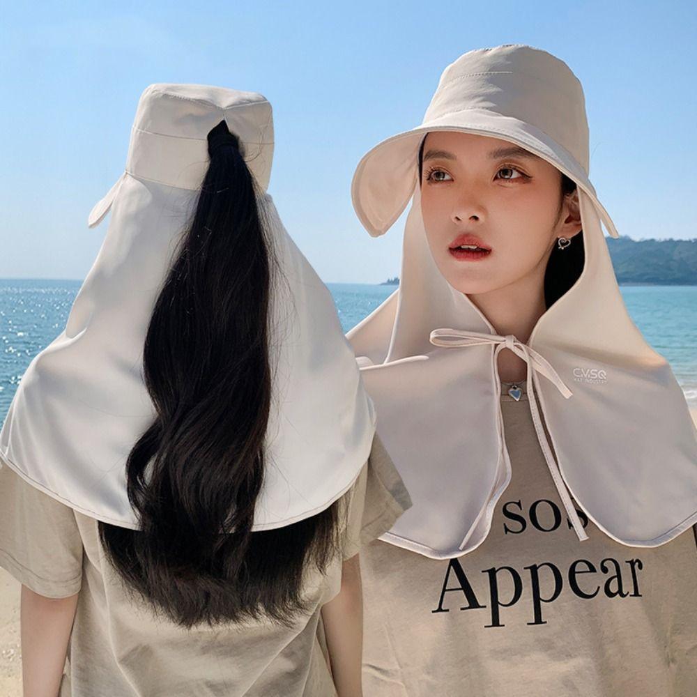 

UV Anti Mountaineering Hat Sunscreen Hiking Bucket Hat Simple Shawl Fisherman Hat Outdoor чорний