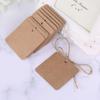 100pcs Blank Square Kraft Paper Gift Hang Tags Wedding Label Price Card Crafts top sale