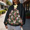 Women's Trendy Christmas Print Crewneck Sweatshirt Lightweight Casual Pullover Top