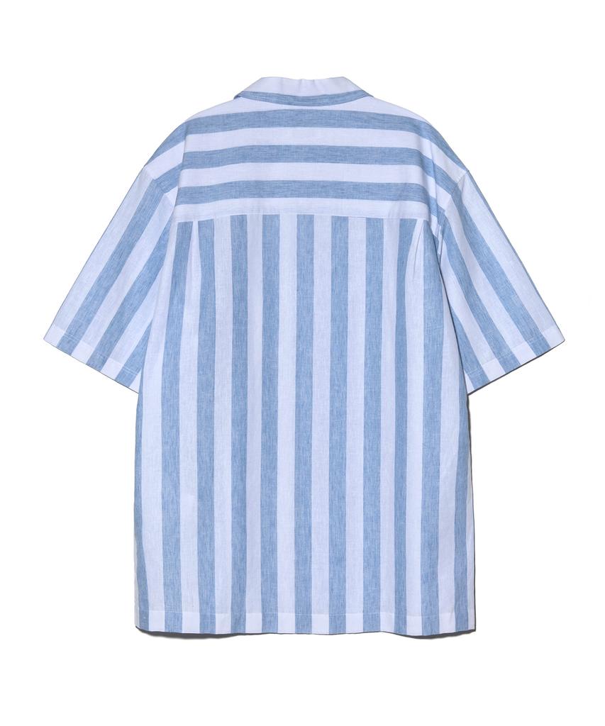 LEE Open Collar Linen Shirt Blue
