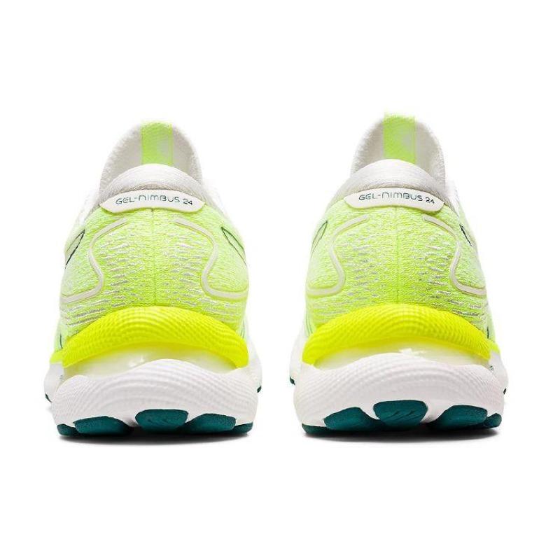 Asics GEL-Nimbus 24 Women Low Top Marathon Running Shoes Fluorescent Yellow 1012B201-102