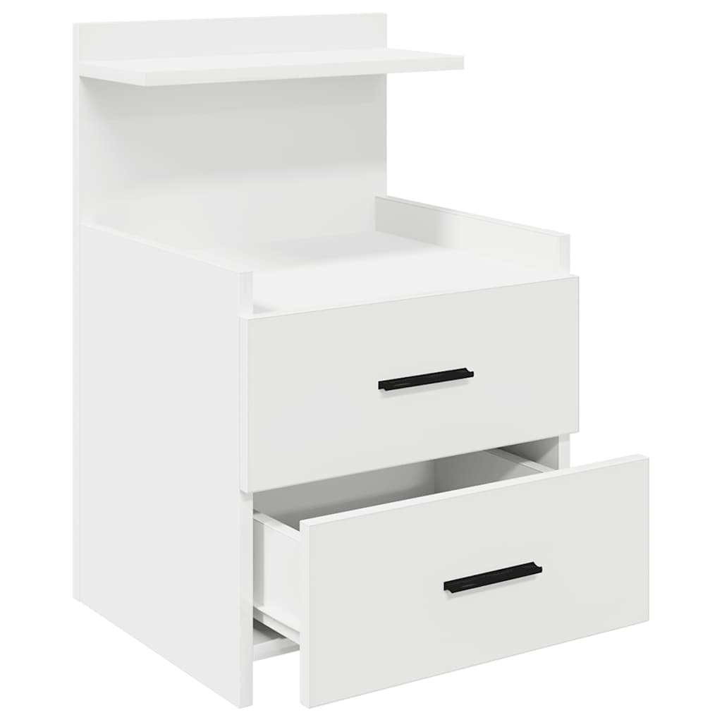 Nightstand with 2 Drawers White 40 x 36.5 x 62 cm