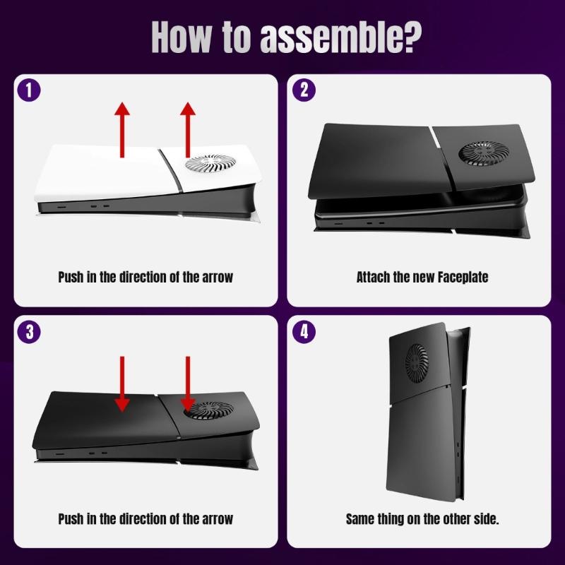 Replacement Hard Faceplate Anti Scratch Shell Protector Cover Game Console Dustproof Case for Slim Digital Version