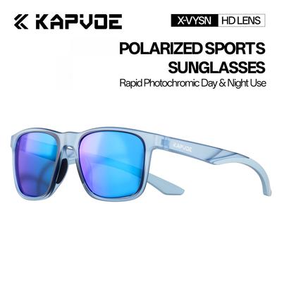 Kapvoe Polarized Sunglasses Men Lightweight Frame Anti Glare Driving Fishing Golf Outdoors Photochromic Glasses Running Women