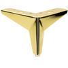 Star furniture leg, gold chrome, height 10 cm