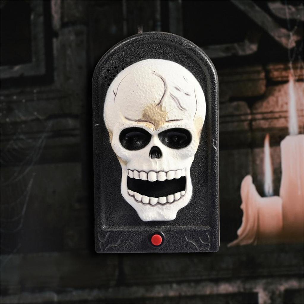 (H0825)Halloween Doorbell Glowing Sounding Horror Props Electric Toy