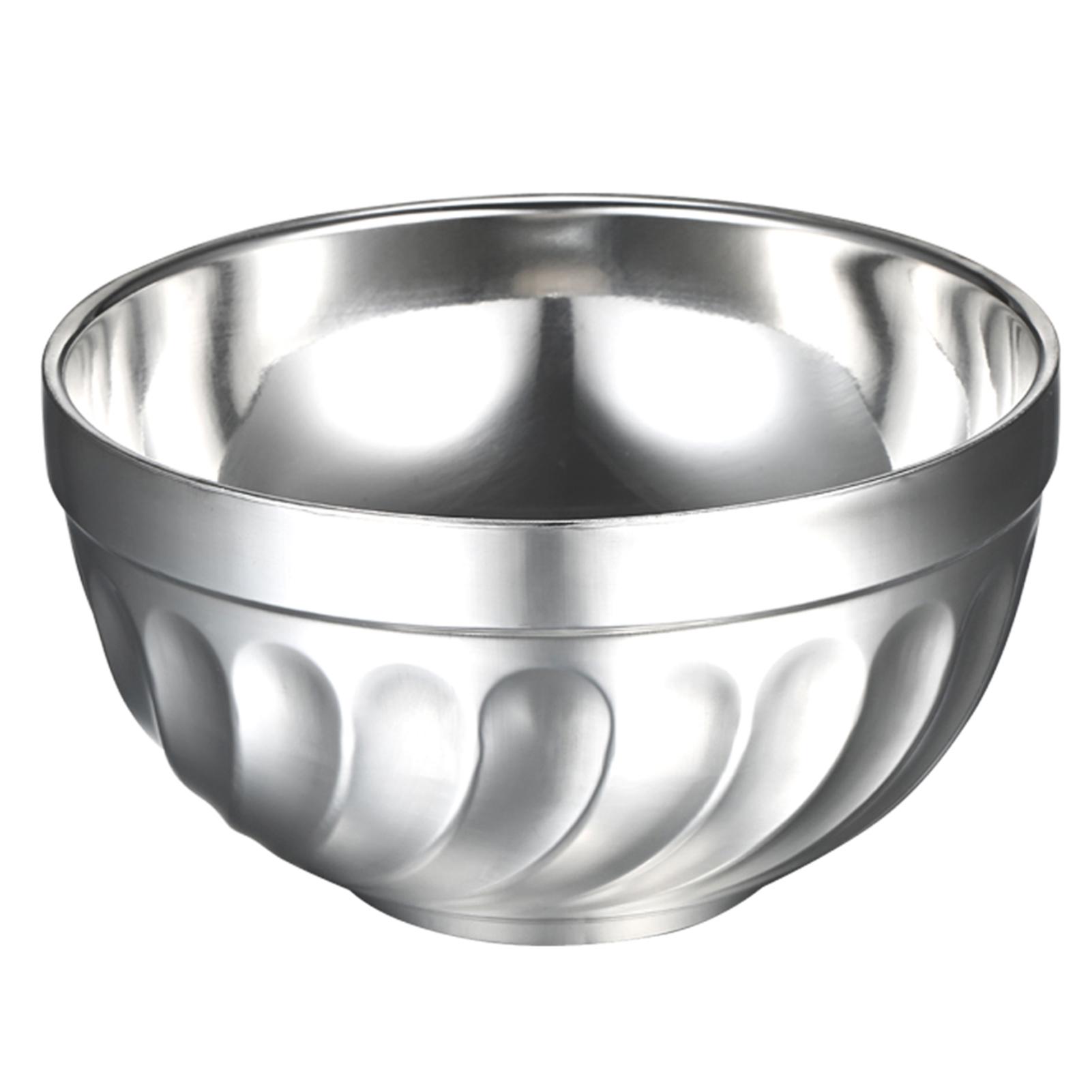 

Миска из нержавеющей стали, противоожоговая миска с двойными стенками, термоизоляция, нескользящая миска для супа, хлопья