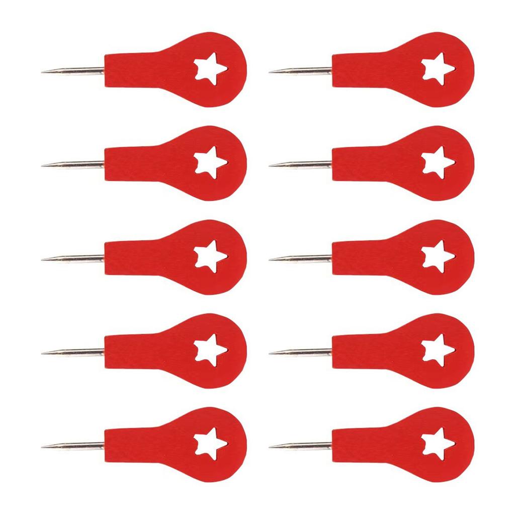 10pcs 3D Landmark Design Red Push Pins For Photo Wall Decoration And Cork Board Marking Decorative Pushpins