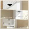 Slim Bathroom Storage Cabinet with Drawers, Tall Bathroom Cupboard with 2-Tier Shelf, White