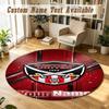 Round Rug Custom NameSheffield United FC Pattern Non Slip Carpet Home Floor Decor