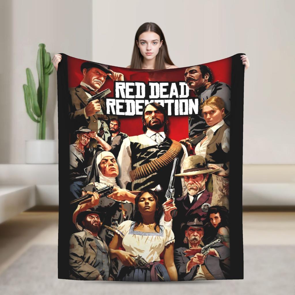 Arthur Morgan Angel Blanket  Travel Office Flannel Throw Blanket For Living Room Warm Soft Design Quality Bedspread Present