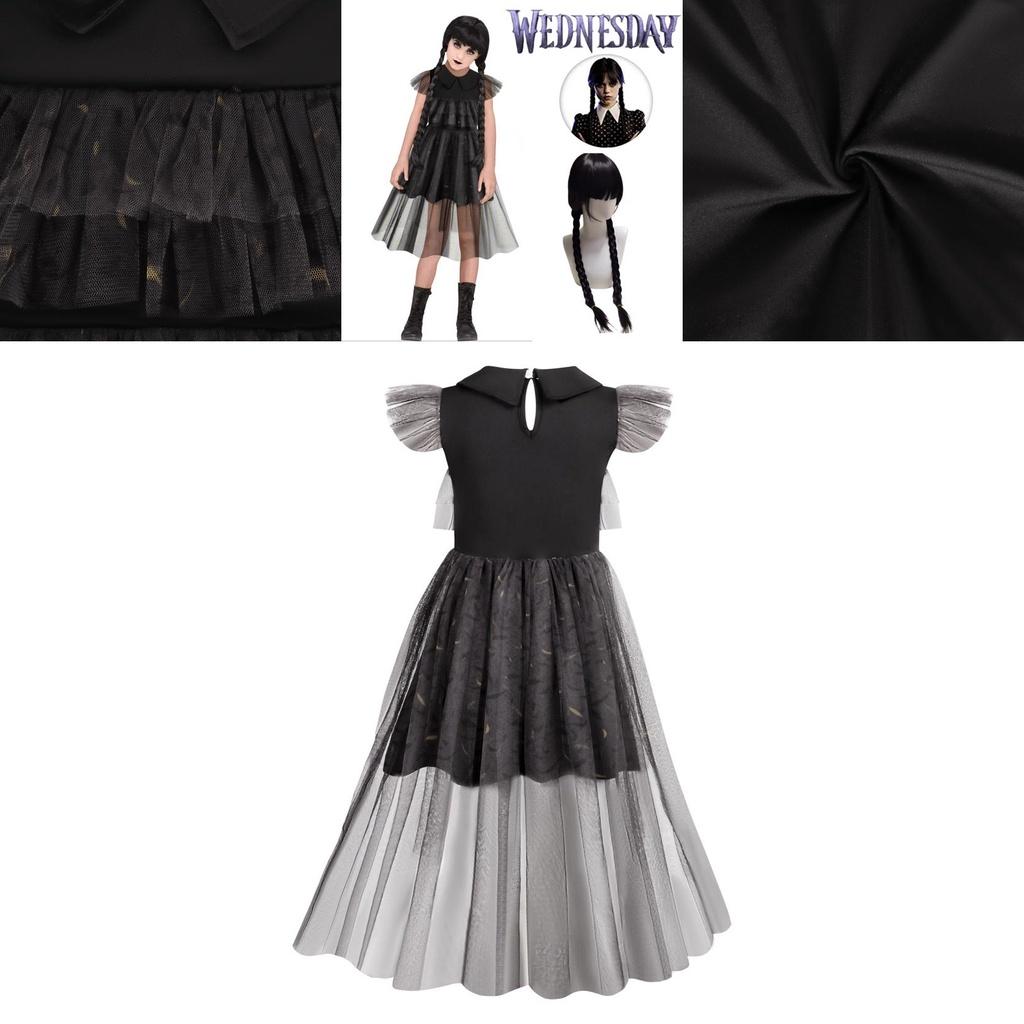 Wednesday Addams The Addams Family Outfit Black Dance Dress Uniform Party