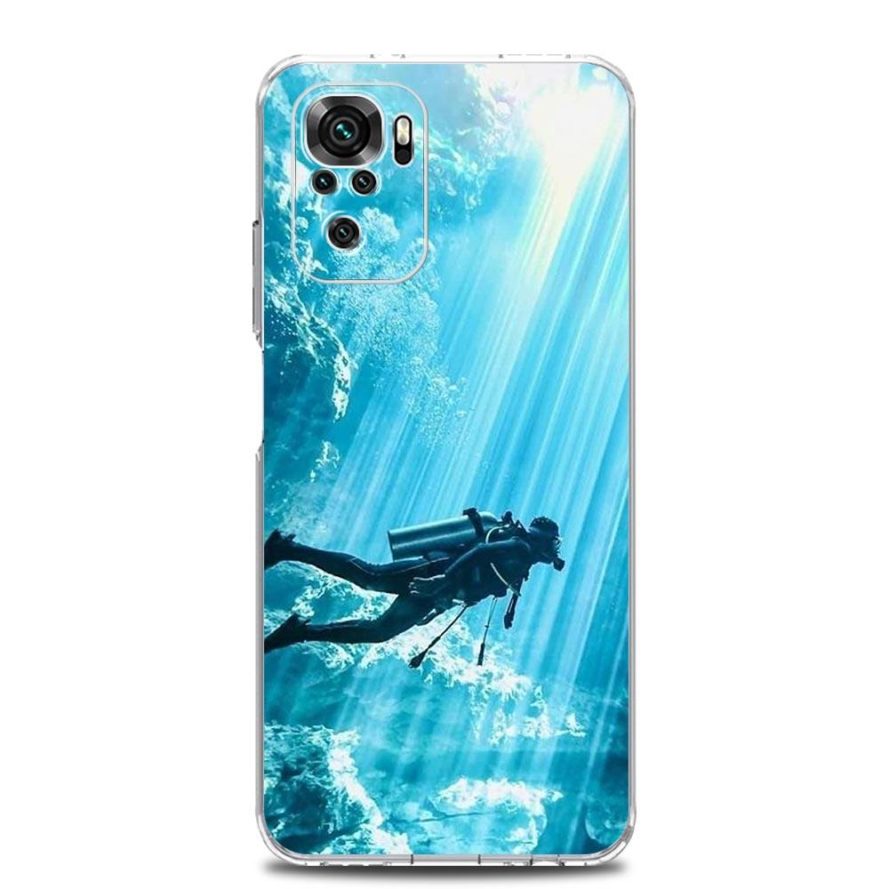 Phone Case For Xiaomi Redmi Note 15 14 13 12 4G 10 11 Pro Plus 5G 14C 13C 12C 10C Clear Soft TPU Cover Diver Diving