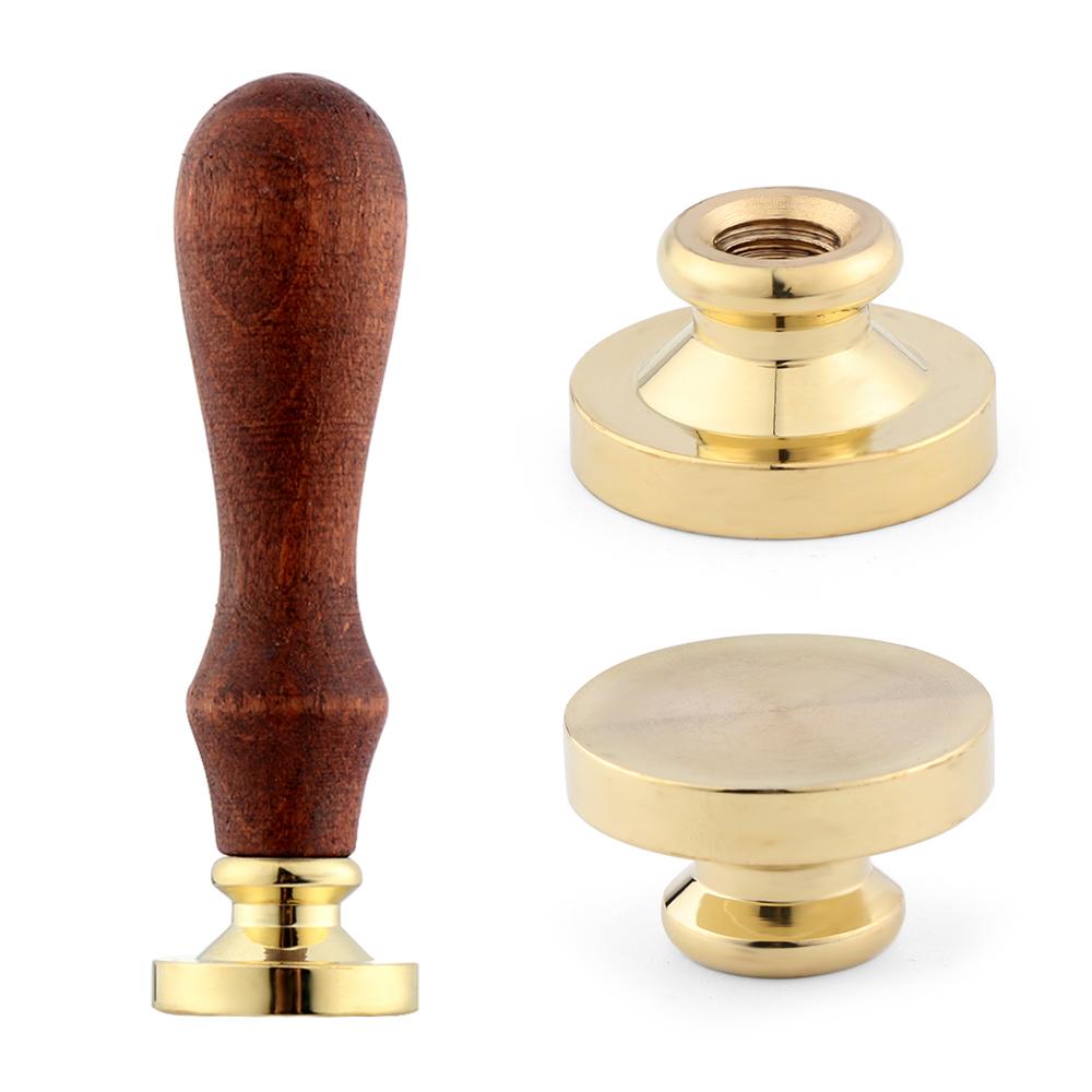 Wood Wax Sealing Stamp Handle Brass Sealing Wax Stamps Head Retro Rosewood Handle Wax Seal Copper Head For Scrapbooking Decor