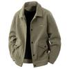 Men's Solid Color Lapel Corduroy Jacket Retro Casual Sports Jacket