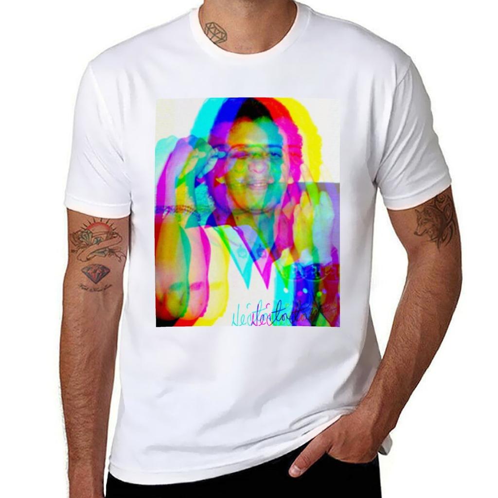 HéCtor Technicolor Tshirt Large Size Casual Short Sleeve Top