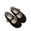 Thick-soled fluffy shoes women's shoes wear 2025 new autumn and winter velvet warm cotton shoes versatile Mary Jane single shoes