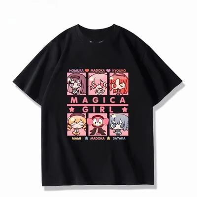 2026 Neues Puella Magi Madoka Magica Madoka Kaname Grafikdruck Hochwertiges Unisex Rundhals Kurzarm Harajuku Streetwear Sommer Oberteil T-Shirt