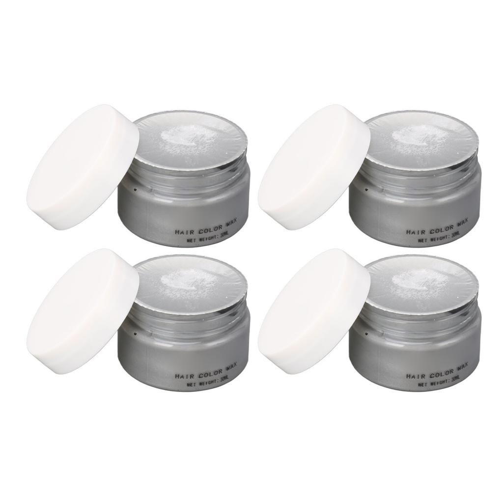30ml X 4 Hair Coloring Wax Temporary Grey Easy Coloring Safe Ingredients Hairstyle Dye Wax for Men Women