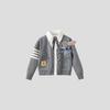 Girls' Autumn Rabbit Police Officer JK Uniform Set - Includes Woolen Pleated Skirt