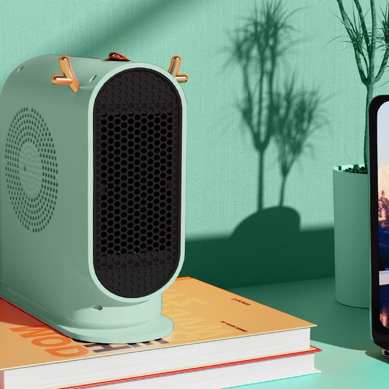 Portable Deer Antler Desktop Fan Heater for Home, Office, or Dorm