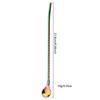 6Pcs Reusable Straw Spoon Tableware Stainless Steel Metal Straw Cocktail Drinking Straw Spoon Milk Bar Coffee Stirring Accessory
