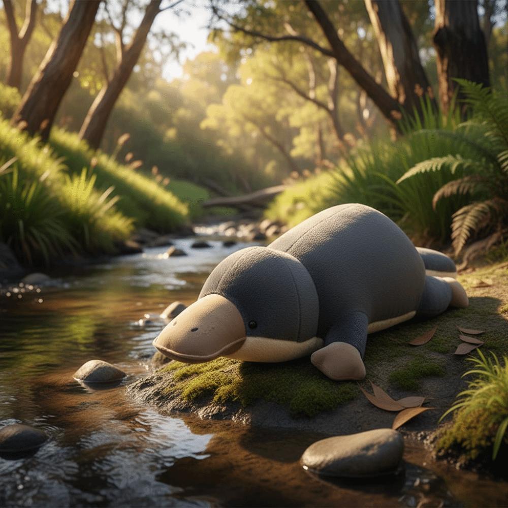 Super Soft Platypus Plush Toy Grey Color Simulation Plush Toy Stuffed Animal Toy  Children Gift