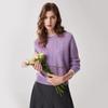 Zhaojun Women's 100% Cashmere Thickened Cable Knit Crewneck Sweater