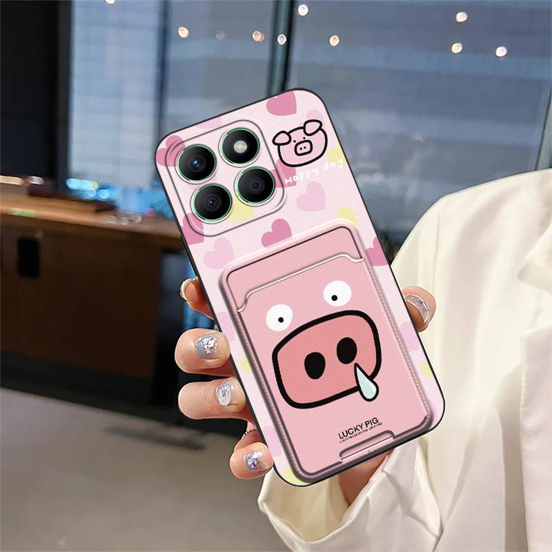 Silicone Protective Phone Case For Honor X8b 4G Full Wrap Anti-knock Cartoon Cute Soft Case Card Sleeve Dirt-resistant
